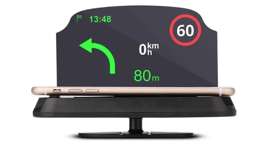 Автомобильный проектор на лобовое стекло, дисплей HUD, универсальный держатель для мобильного телефона, многофункциональный 6,5 дюймов для iPhone, для samsung, gps