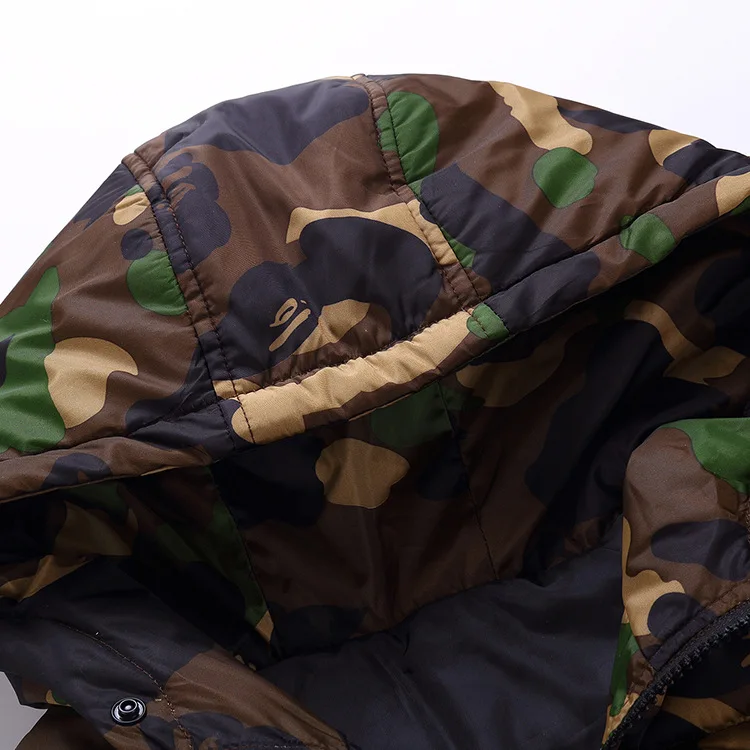 2008 New Children's Down Cotton Clothing Camouflage Collar Removable Thickened Warm Fashion Coat |