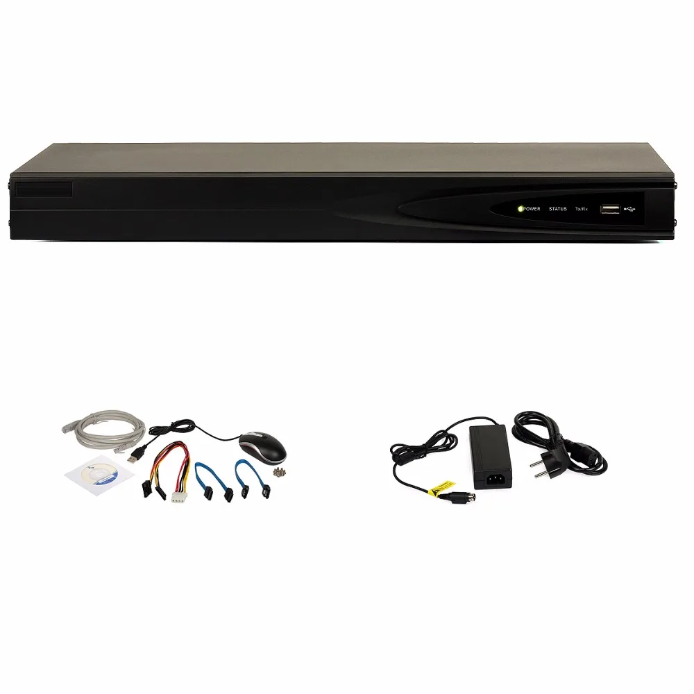 Hikvision POE NVR DS 7604NI K1/4 P Поддержка 8mp 4 k IP камеры встроенные P2P CCTV видеорегистратор сети