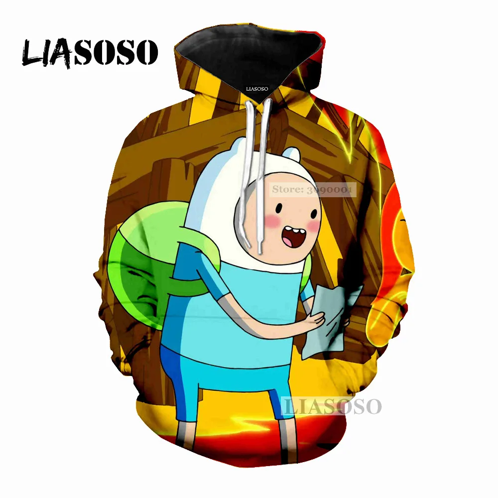 LIASOSO 2018 время новых приключений с Финном и Джейком 3D принтом для женщин мужчин