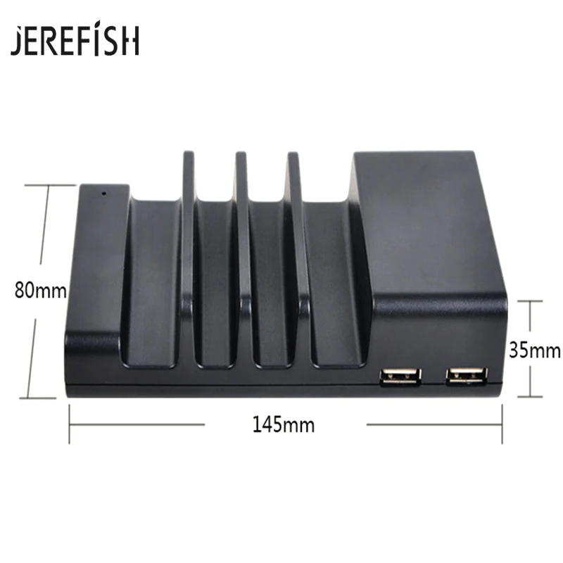 Зарядная Станция JEREFISH с 4 USB-портами Настольная док-станция несколькими портами