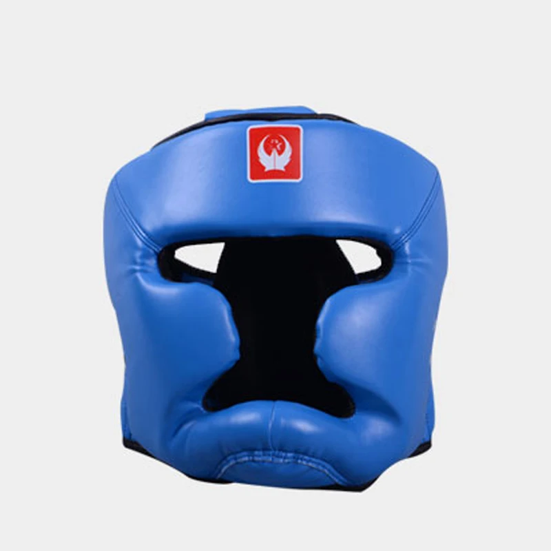 Blue Боксерский шлем для тхэквондо защита головы шлем для борьбы саньда боксео 2 цвета на выбор - Цвет: Blue