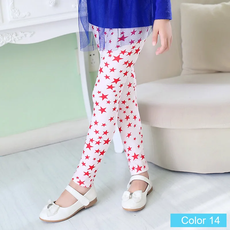 Color14 SheeCute/леггинсы для девочек; детские штаны с принтом; детские вязаные леггинсы; сезон весна-осень; 21 цвет; От 2 до 13 лет; SCA001 - Цвет: Color14