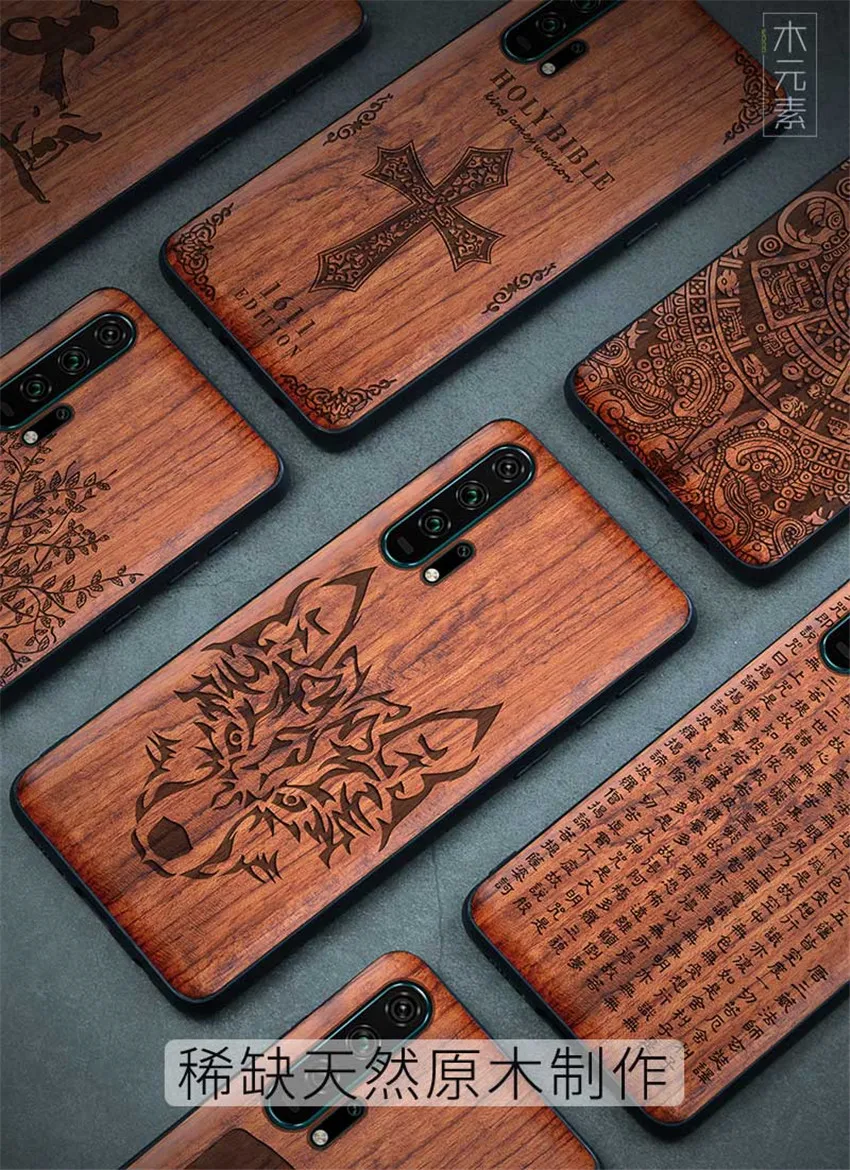 Резной деревянный ящик для huawei Honor 20 противоударный чехол TPU бампер чехол для huawei Honor 20 чехол деревянная оболочка Honor 20 Pro