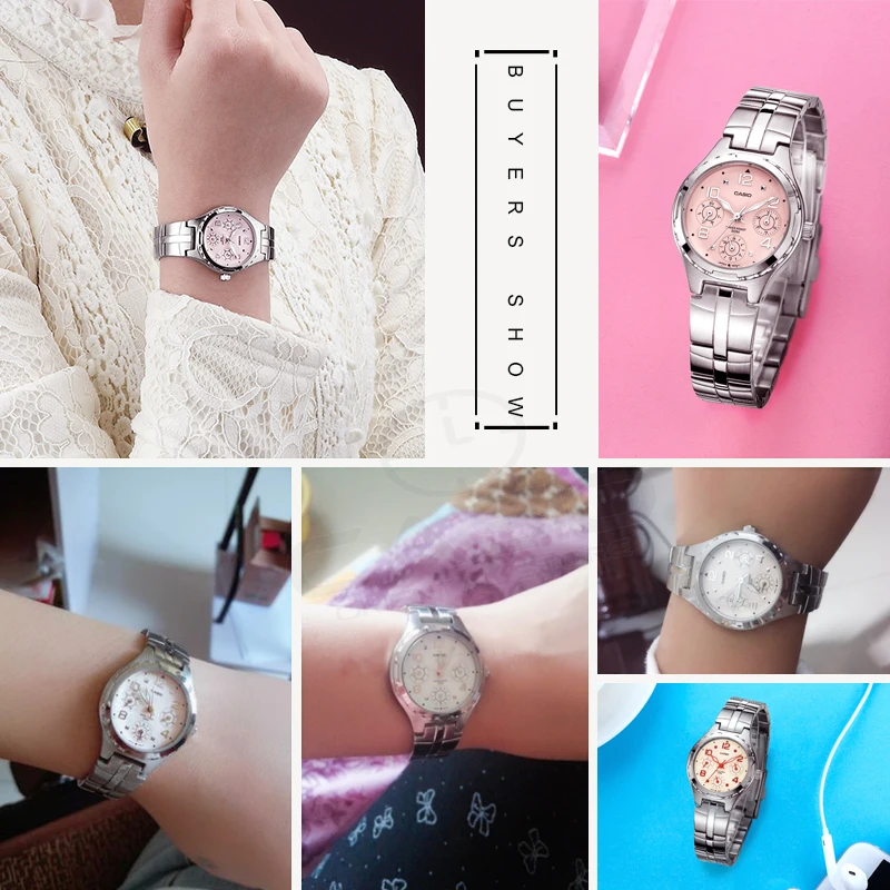 CASIO Часы Световой указатель жизнь водонепроницаемый Мода г. кварцевые часы Для женщин Девушка римские Relogio LTP-2064A-4A