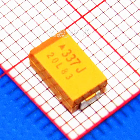 Patch Tantalum Capacitor 6V 330UF 6.3V D Type 7343 337 6K Yellow Polarity Charger