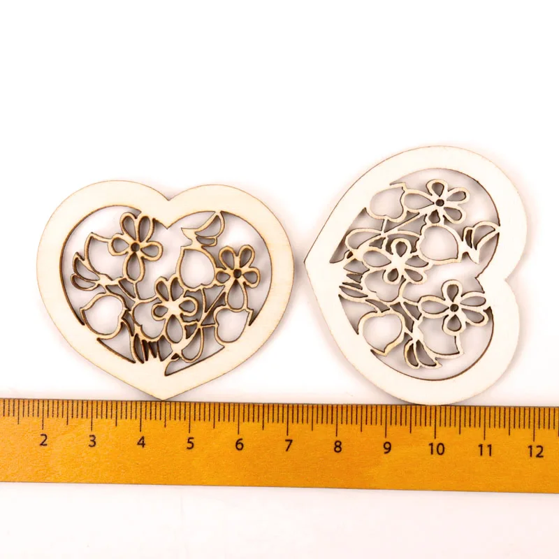 Красивый узор с изображением сердца деревянная коллекция скрапбукинга ручной