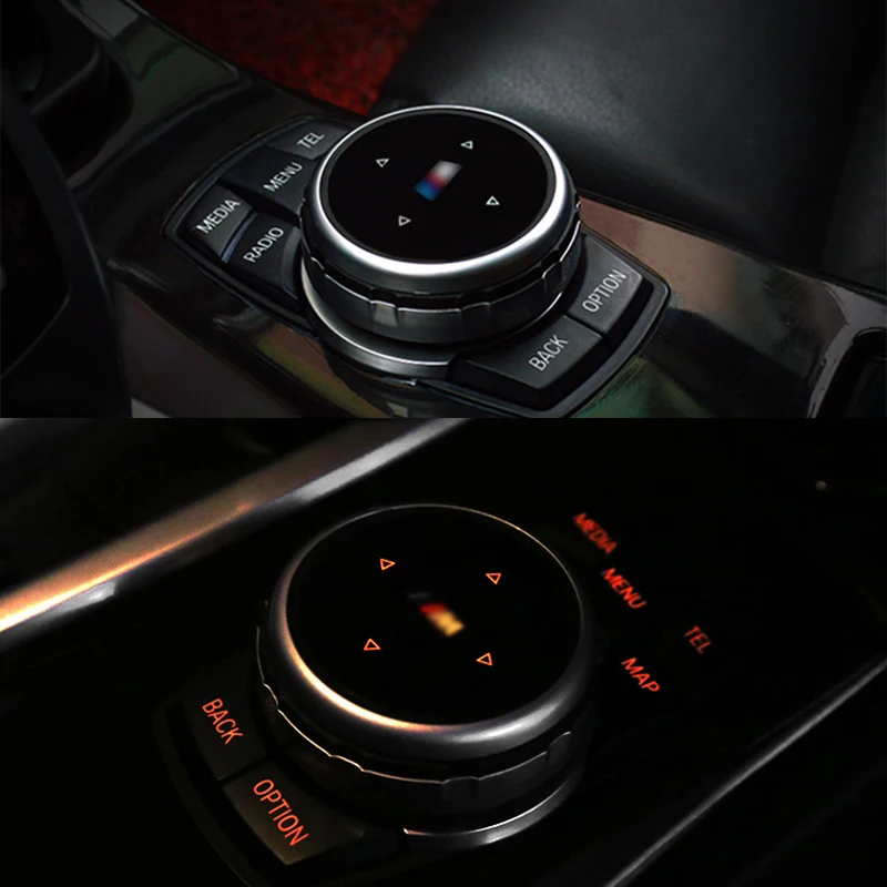 

AEING ABS Car Styling Multimedia Buttons Cover Stickers iDrive for BMW X1 X3 F25 X5 F15 X6 F16 F30 F10 F07 E90 E60 F11 5 Series