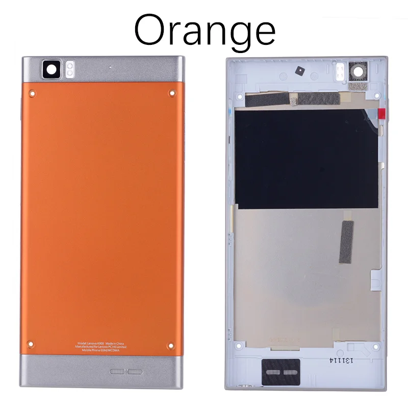 Задняя крышка для lenovo K900 на батарею черный - Цвет: Orange