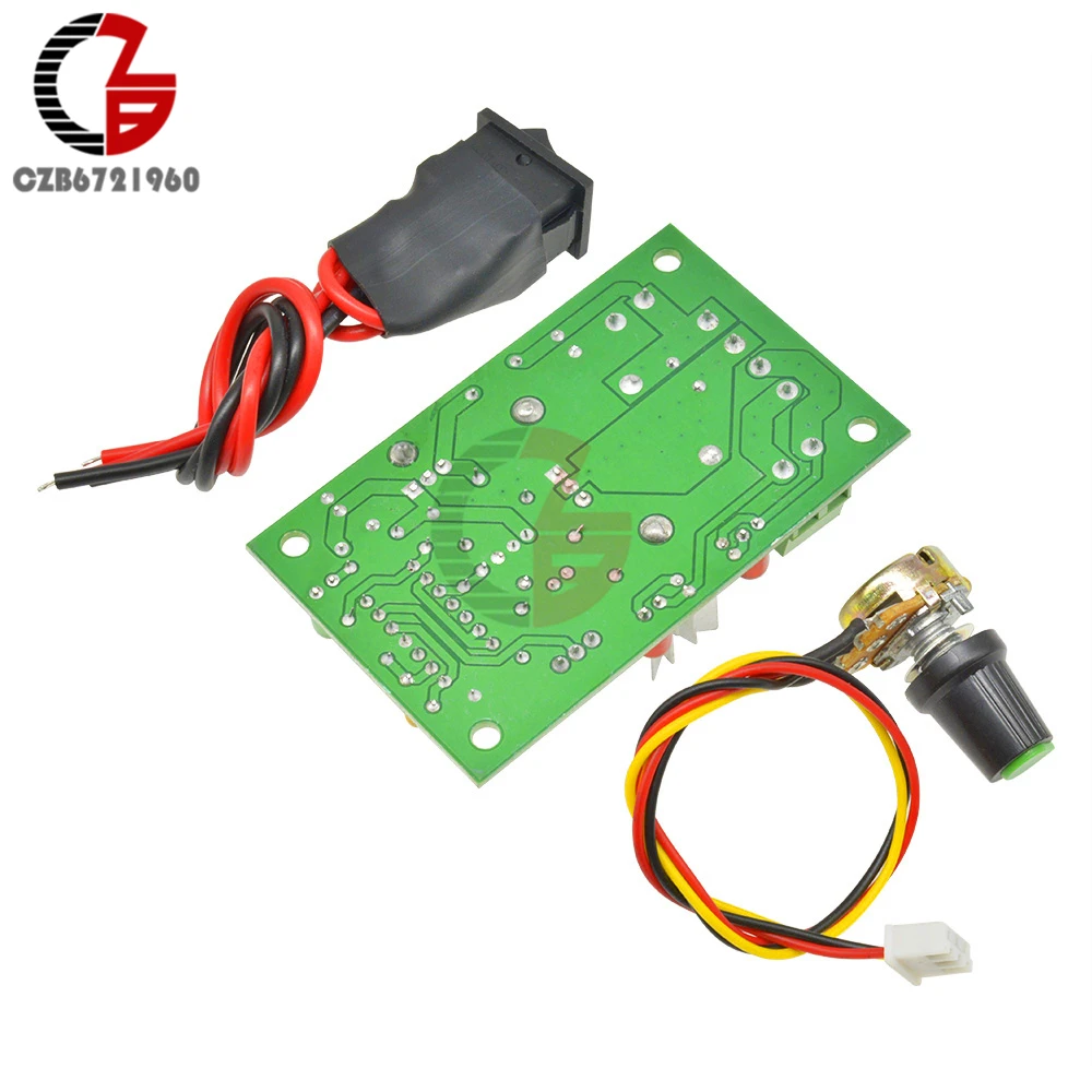 80 Вт 10A 12V двусторонний регулируемый контроллер скорости двигателя постоянного тока высокий крутящий момент PWM Скорость регулятор Управление переключатель 6-30V потенциометр