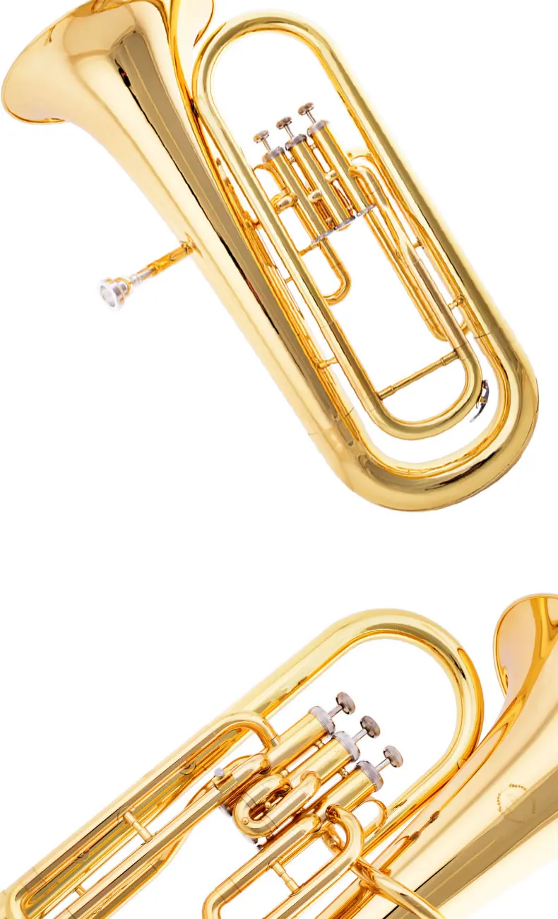 JAZZOR JZEU-300 Профессиональный euphonium B плоский золотой лак латунный духовой инструмент с мундштуком и чехол