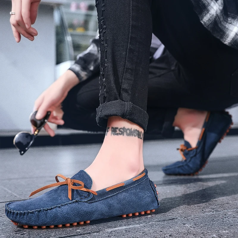 Мужская повседневная обувь из натуральной кожи на плоской подошве; zapatos hombre; Лоферы для вождения; мягкие мокасины; Мужская обувь в британском стиле; Chaussures