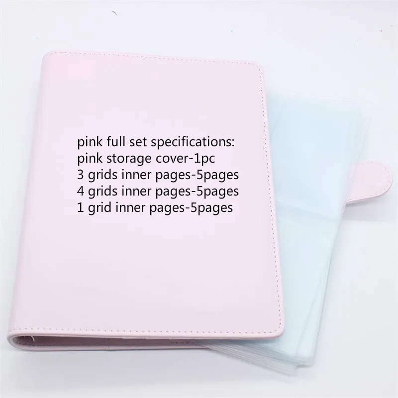 pink full set YPP ремесло DIY Скрапбукинг прорезной трафарет для окраски хранения книги коллекция альбом Обложка держатель - Цвет: pink full set