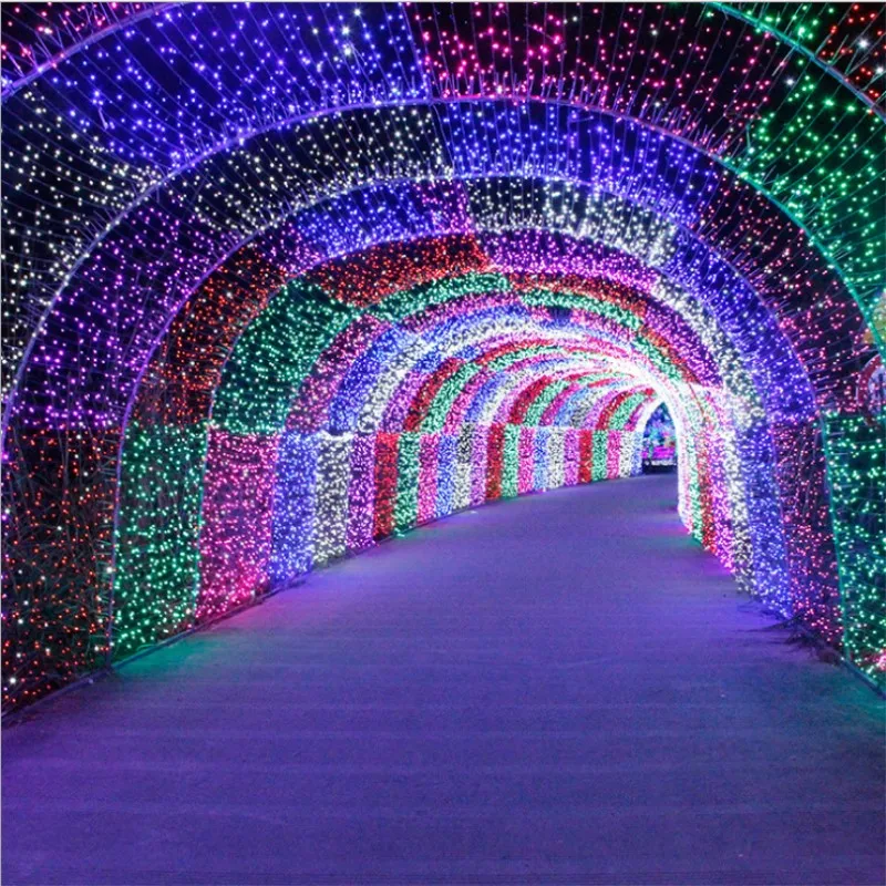 Outdoor LED String Lights 10M 100LED Waterproof Holiday Strip Lamp With Tail Bead Wedding Christmas Tree Party Garden Decoration | Лампы и