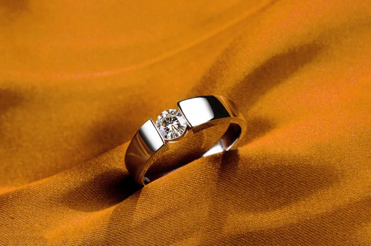 0,5 CT Доступное лабораторное создание имитирующее алмаз мужское обручальное кольцо обручальное юбилейное кольцо для мужчин