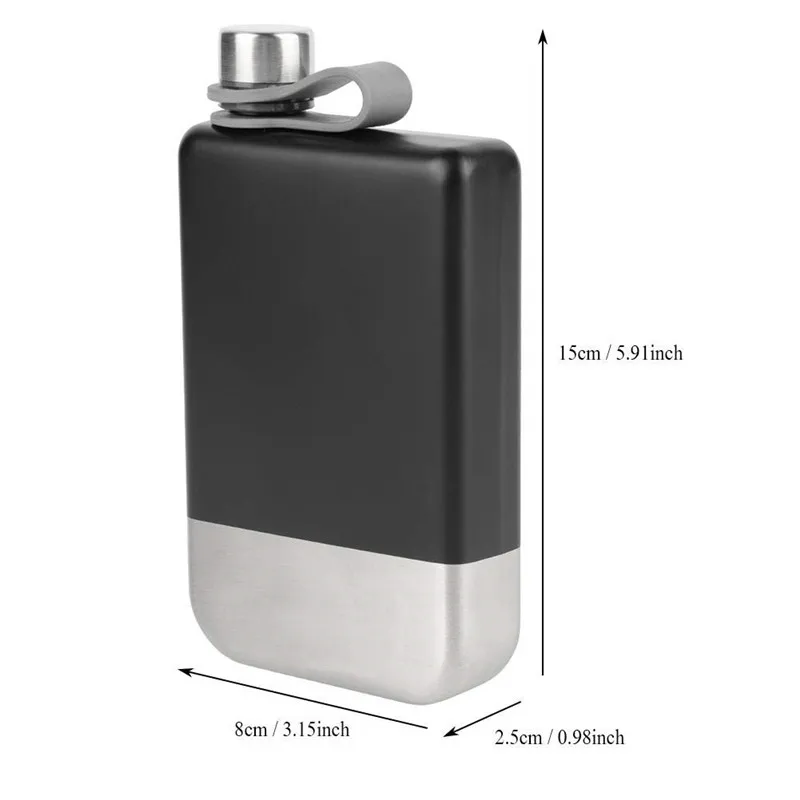 WOTMULY 9oz Stainless Steel Pocket Hip Flask With Funnel Whiskey Wine Bottle Alcohol Flagon For Gifts ST0011 | Дом и сад
