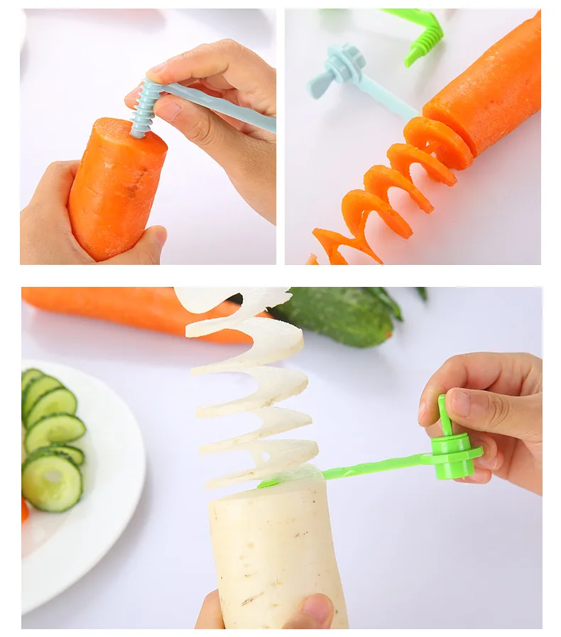 Спирализатор для моркови картофеля спиральная овощерезка ручная Кухня