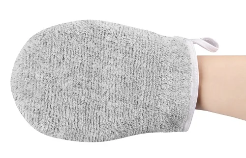 Light Grey Sinland бамбуковое волокно без масла многоразовая Очистка лица для снятия макияжа тканевые перчатки колодки 3-Pack - Цвет: Light Grey