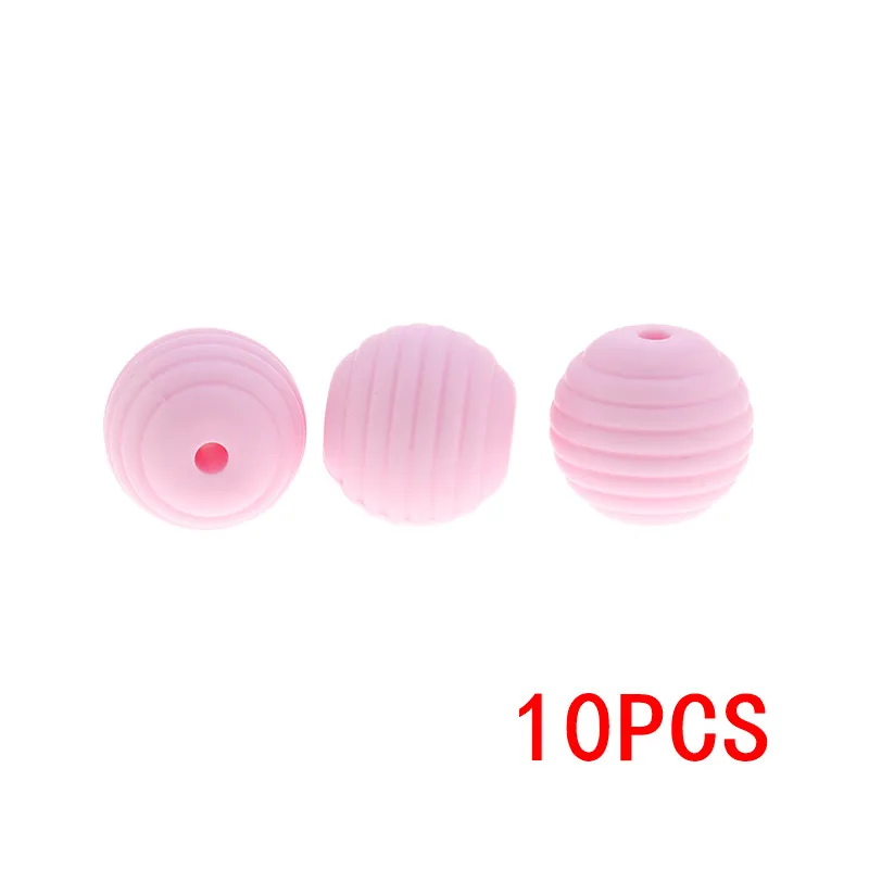 Baby pink67 10 шт. Детские Жевательные силиконовые бусины цветок DIY Детские Прорезыватели для зубов Бабочка ожерелье без БФА DIY держатель для соски аксессуары - Цвет: Baby pink67