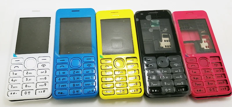 Новинка чехол с полной крышкой корпуса и клавиатурой для Nokia 206 белый черный