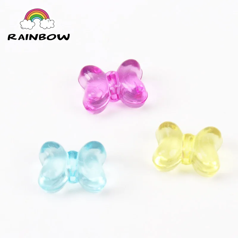 Mixed Cartoon Cute Bowknot Acrylic Charms Beads For Decoration Handmade Jewelry Accessory DIY 12x15mm 50PCs | Украшения и