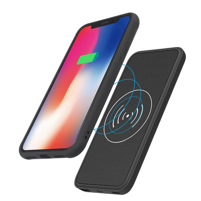 Магнитный беспроводной зарядный чехол для телефона iphone X XS Max XR 5000mAh аккумулятор
