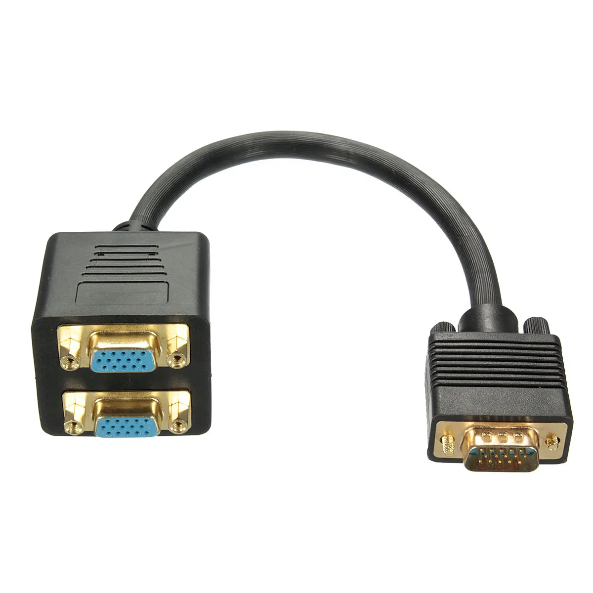 KROAK монитор VGA SVGA Y двойной сплиттер кабель 1 шт. к 2 экраны 1VGA к 2VGA Y сплиттер кабель