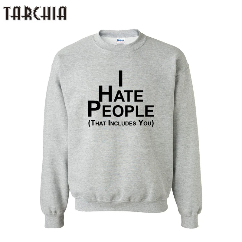 

Толстовка TARCHIA HATE PEOPLE для скейтборда, Мужская осенняя одежда, свитшот, хоп пуловер в стиле хип-хоп, толстовки и свитшоты для скейтборда