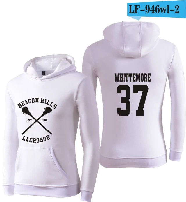 white Подростковый волк Stiles Stilinski 24 толстовки Dunbar McCall moletom толстовка с капюшоном размера плюс harajuku мужская куртка одежда - Цвет: white