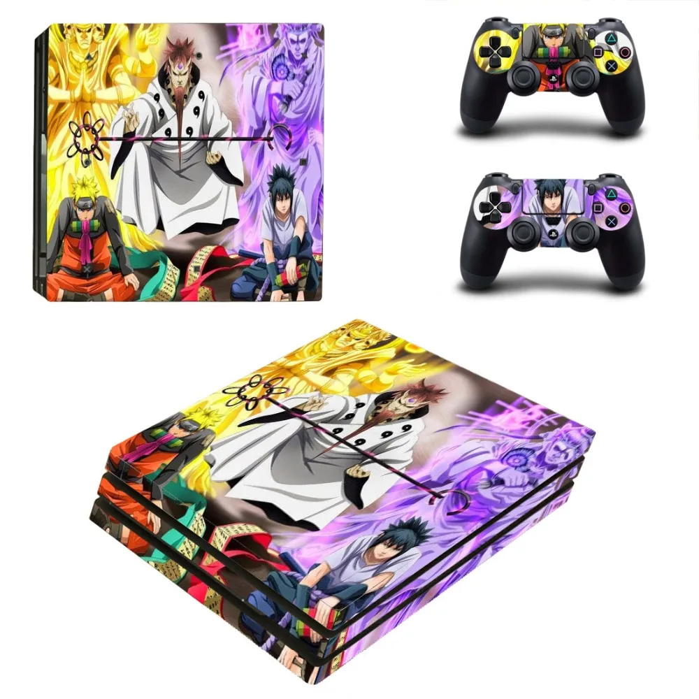 Аниме Наруто PS4 Pro Кожа Наклейка для sony playstation 4 консоли и 2 контроллеров PS4 Pro наклейка s Наклейка виниловая