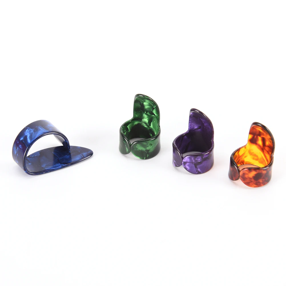 

3 Pcs Finger Picks + 1 Pc Thumb Pick Plastic Plectrums Guitar