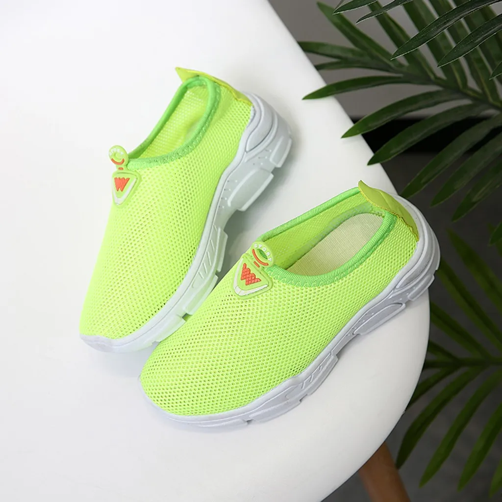 Модная детская спортивная обувь для бега девочек и мальчиков Детские сетчатые