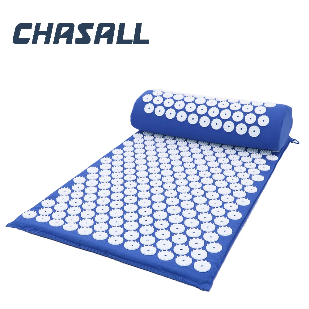 Акупунктурный Массажный коврик-подушка Chasall для снятия боли в спине шеи
