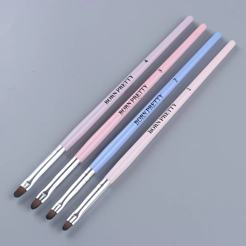 

1Pc BORN PRETTY UV Gel Brush Round Handle Brush Liner Nail Cuticle Cleaning Tools Powder Dust Clean Pen Painting Draw