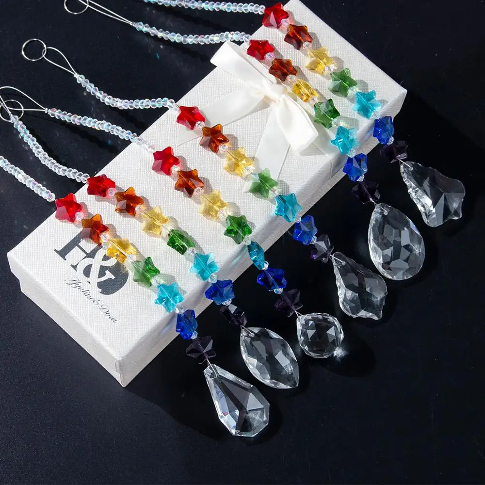 H & D Хрустальная люстра Призмы Suncatchers радужные оконные шторы чакры солнечные Catchers