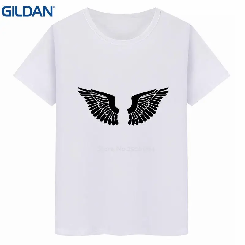Pattern mens tshirt round Neck black men Short Sleeve tee shirts Euro Size Homme Bird Wings Casual HipHop Tops | Мужская одежда