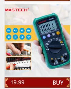 Mastech MS2109A Автоматический диапазон цифровой AC/DC клещи мультиметр Вольт Ампер Ом Гц темп Емкость тестер NCV/REL тестер