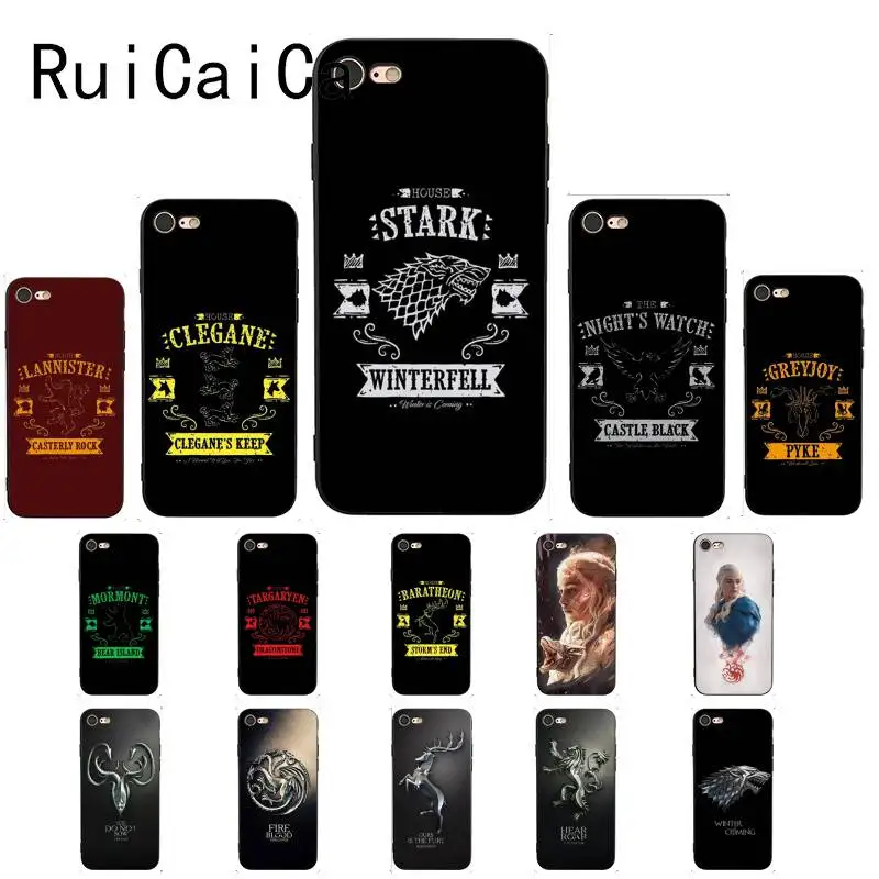 Чехол для телефона с логотипом Ruicaica Game Thrones Daenerys Dragon Jon Snow tyrion lannister iPhone 8 7 6 6S 6Plus X XS