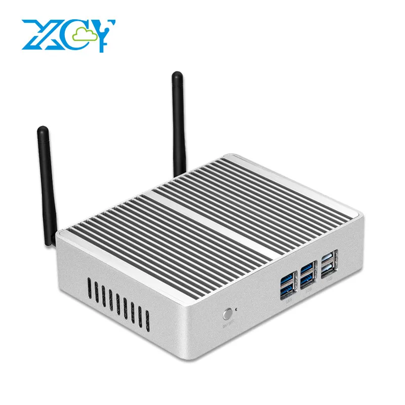 XCY Fanless Mini PC Intel Core i7 4500U i5 4200U i3 4010U Windows 10 HDMI VGA Display 300Mbps Wi-Fi Gigabit Ethernet Linux HTPC