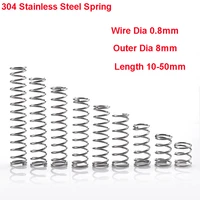 y type spring 304 stainless steel pressure spring wire dia 0 8mm outer dia 8mm length 10 305mm