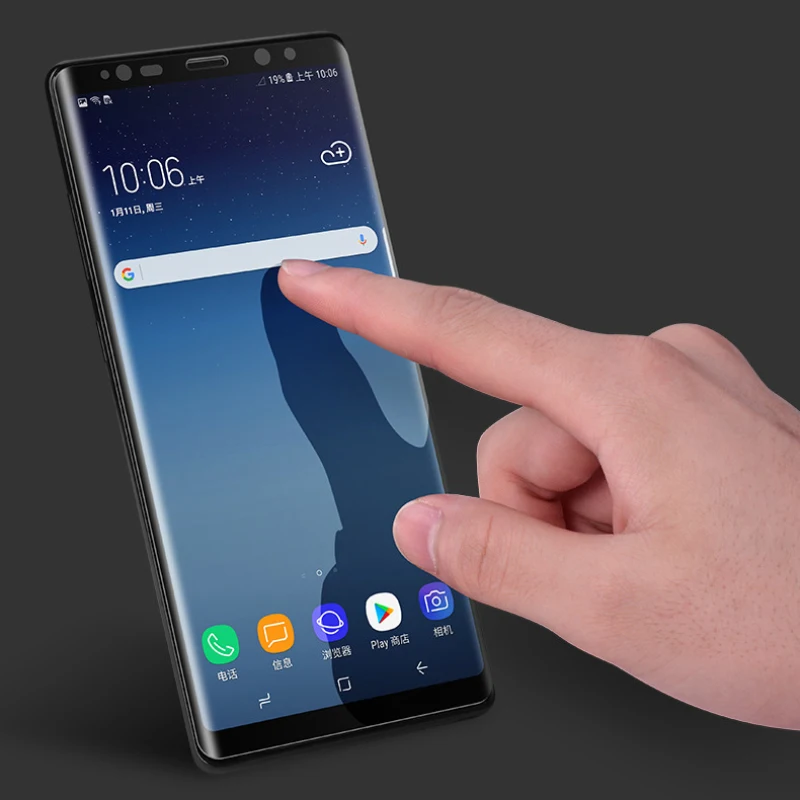 Цвет 3D полное покрытие закаленное стекло протектор экрана для samsung Galaxy S8 Plus Note 9 8 черный Золотой Синий Серебряный