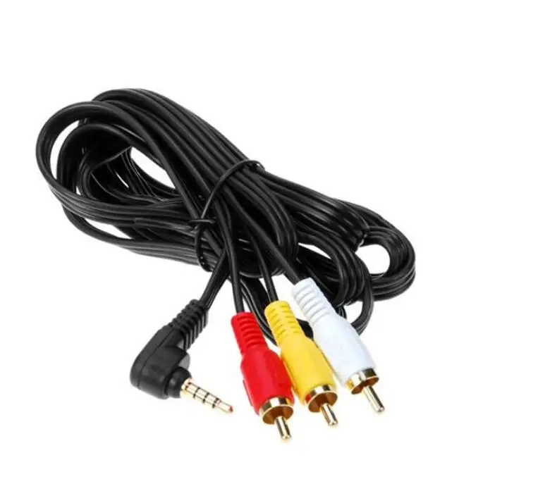 

Premium Gold Plated 3.5mm Plug to 3 RCA Camcorder Audio Video A/V Cable 6Feet for Sony JVC Panasonic Canon Samsung Camcorders