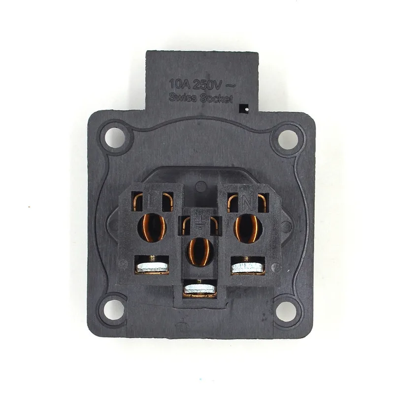 10 шт. 50x50 мм IP54 швейцарская водонепроницаемая розетка 15A250V 3 отверстия высокое