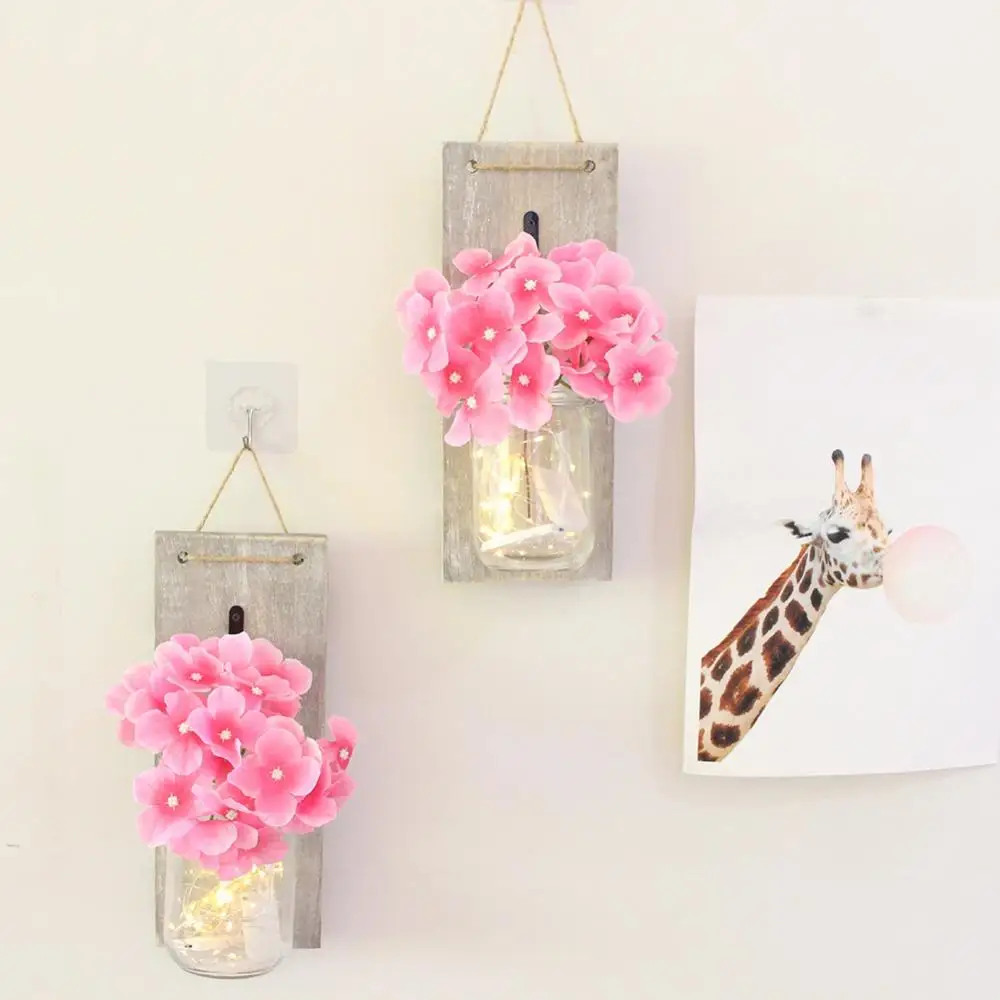 Домашнее Ретро украшение световая гирлянда со стеклянной бутылкой деревянная