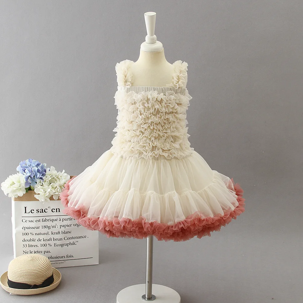 Red Tutu Girl Dress Pink Layered Ballet Puffy Angel Birthday Vestidos 2020 Kid Clothes 2 3 4 6 8 10 12 Year Old 184089 | Детская одежда