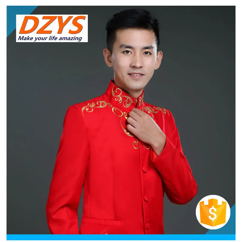2018 DZYS DX красный китайский костюм тостов платье|Плащи и тренчи| |