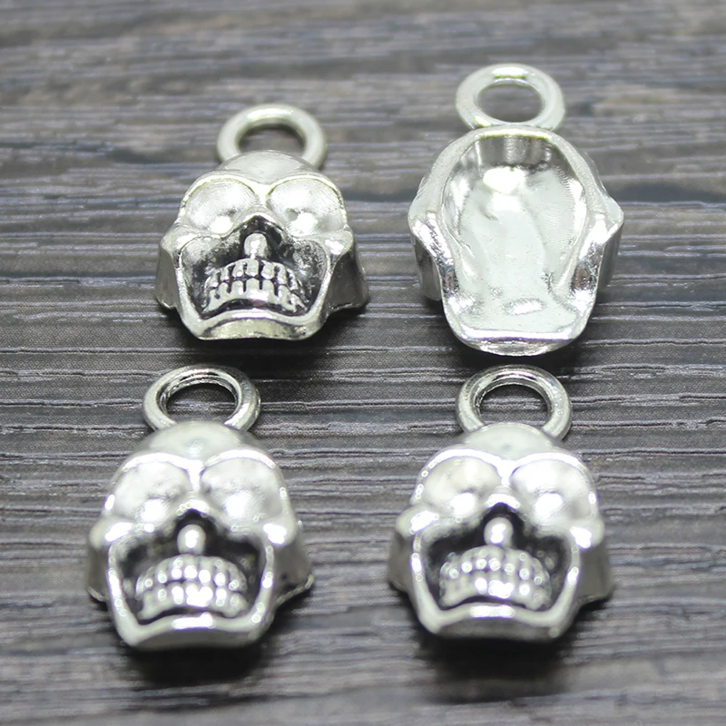 10 шт./лот 13*24 мм Античные Позолоченные Подвески черепа|lot pendants|pendant charmspendant skull |