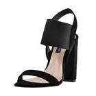 Женские замшевые мюли Onlymaker, летние босоножки на квадратном каблуке, с открытым носком, на массивном каблуке, под вечернее платье, для свадьбы, большой размер 45, 2020