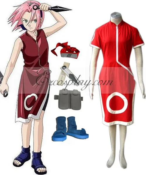 Наруто Харуно Сакура 1 косплей костюм набор E001|cosplay costume|costume cosplaysakura haruno cosplay costume |