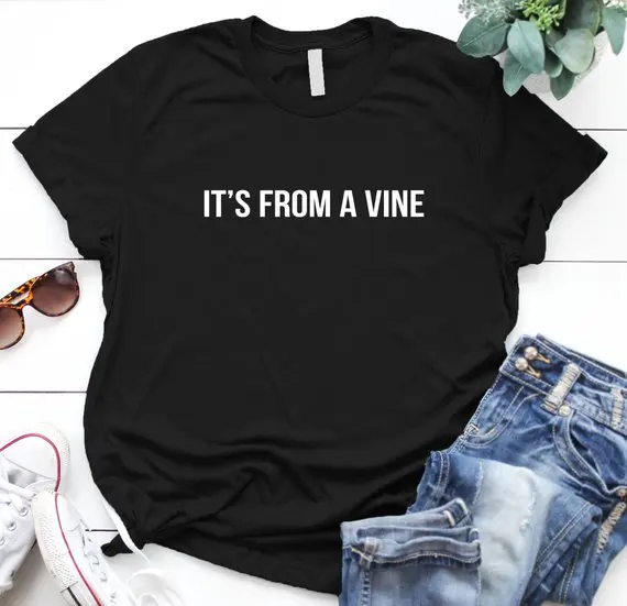 Sugarbaby It's From a Vine Shirt Funny tee Vine T-Shirt it' a vine thing cute shirts Short Sleeve Fashion Casual Tops Drop ship фото